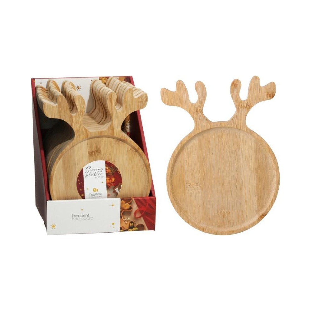 VASSOIO LEGNO CORNA ALCE H.25